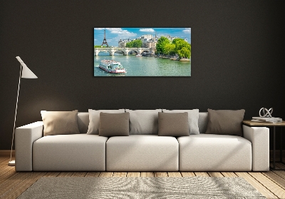 Foto en cristal de alta calidad con impresión uv horizontal Sena París