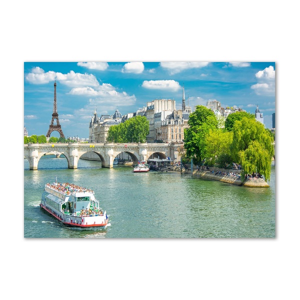 Foto en cristal de alta calidad con impresión uv horizontal Sena París