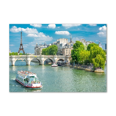 Foto en cristal de alta calidad con impresión uv horizontal Sena París