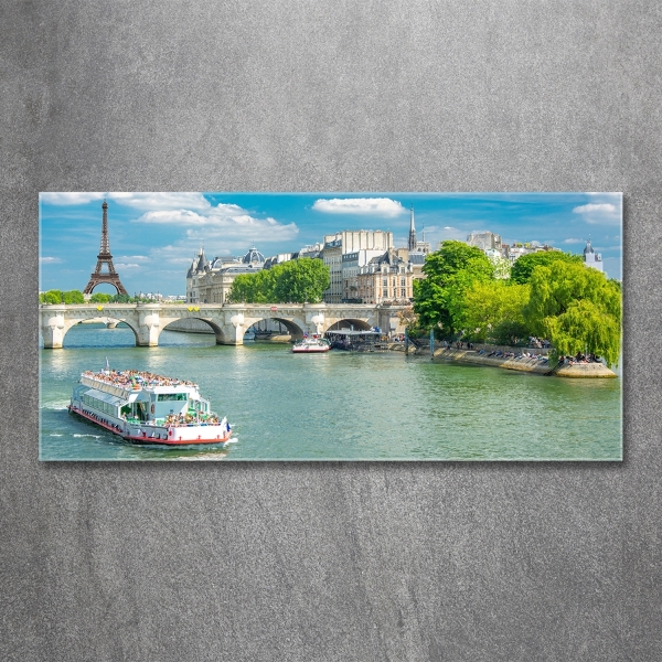 Foto en cristal de alta calidad con impresión uv horizontal Sena París