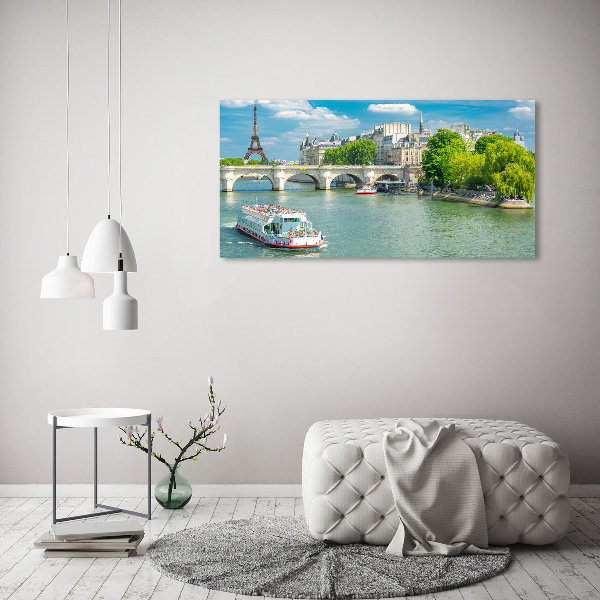 Foto en cristal de alta calidad con impresión uv horizontal Sena París