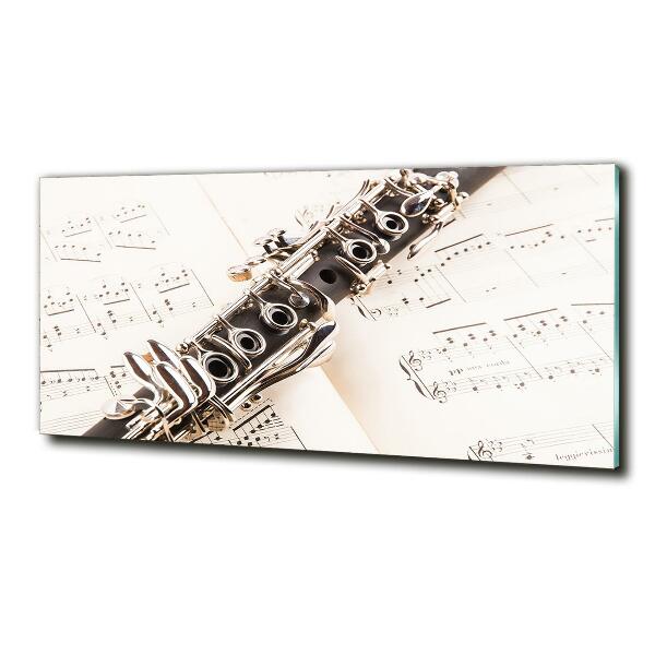 Foto en cristal de alta calidad con impresión uv horizontal Clarinete