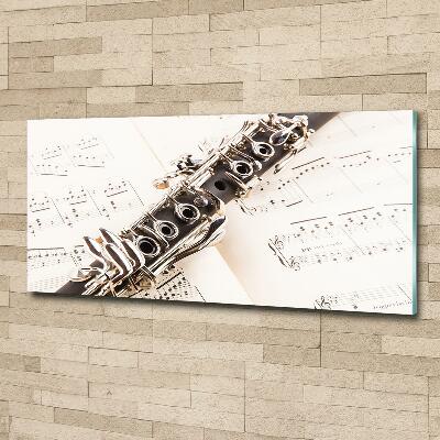 Foto en cristal de alta calidad con impresión uv horizontal Clarinete
