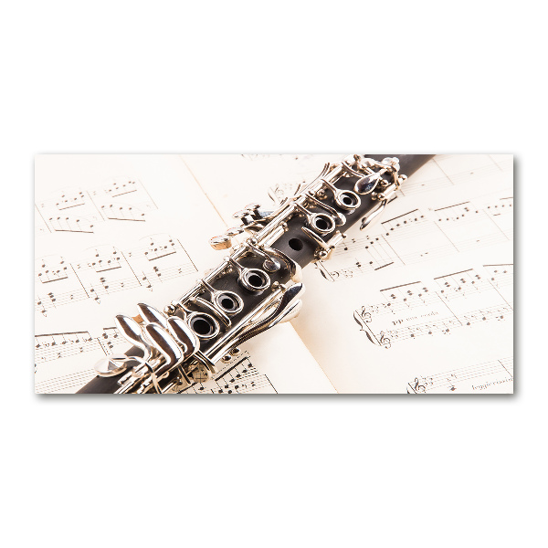 Foto en cristal de alta calidad con impresión uv horizontal Clarinete