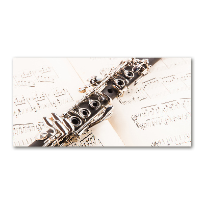 Foto en cristal de alta calidad con impresión uv horizontal Clarinete