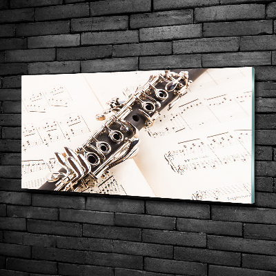Foto en cristal de alta calidad con impresión uv horizontal Clarinete