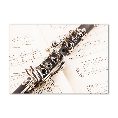 Foto en cristal de alta calidad con impresión uv horizontal Clarinete