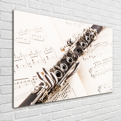 Foto en cristal de alta calidad con impresión uv horizontal Clarinete