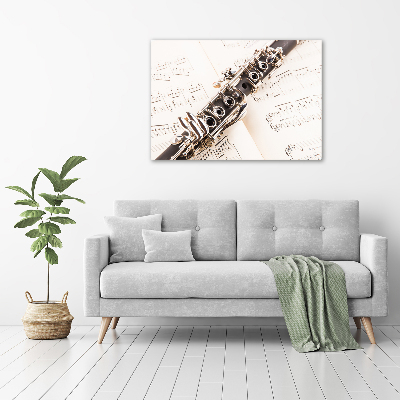 Foto en cristal de alta calidad con impresión uv horizontal Clarinete