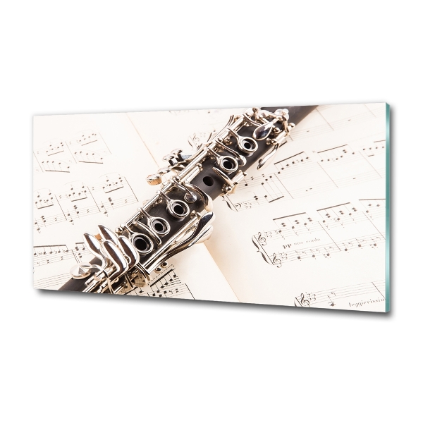 Foto en cristal de alta calidad con impresión uv horizontal Clarinete