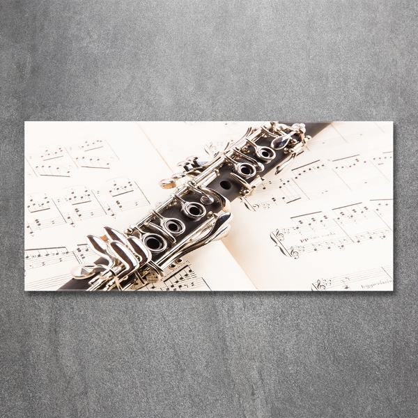 Foto en cristal de alta calidad con impresión uv horizontal Clarinete