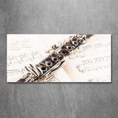 Foto en cristal de alta calidad con impresión uv horizontal Clarinete