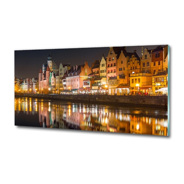Cuadro decorativo de vidrio para salón horizontal Gdansk, Polonia