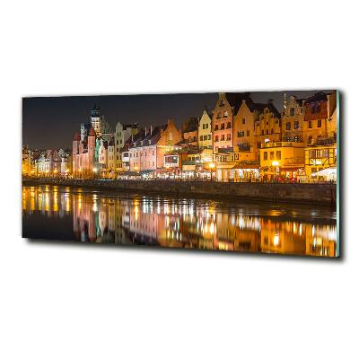 Cuadro decorativo de vidrio para salón horizontal Gdansk, Polonia