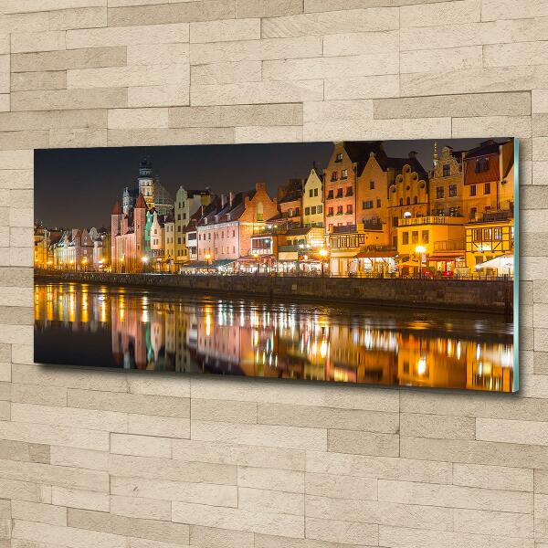 Cuadro decorativo de vidrio para salón horizontal Gdansk, Polonia