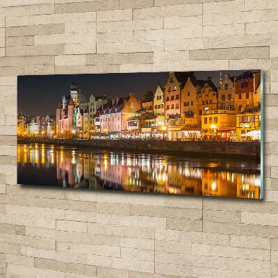 Cuadro decorativo de vidrio para salón horizontal Gdansk, Polonia
