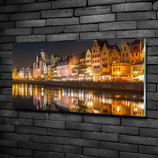 Cuadro decorativo de vidrio para salón horizontal Gdansk, Polonia