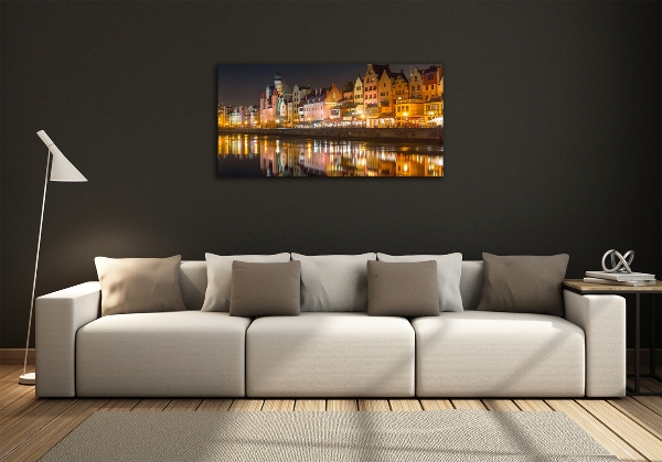 Cuadro decorativo de vidrio para salón horizontal Gdansk, Polonia