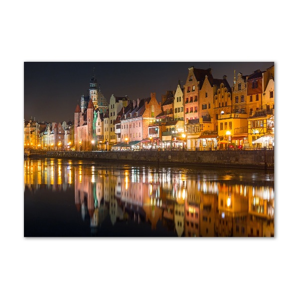 Cuadro decorativo de vidrio para salón horizontal Gdansk, Polonia