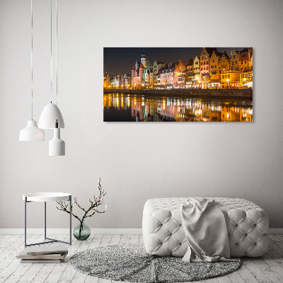 Cuadro decorativo de vidrio para salón horizontal Gdansk, Polonia