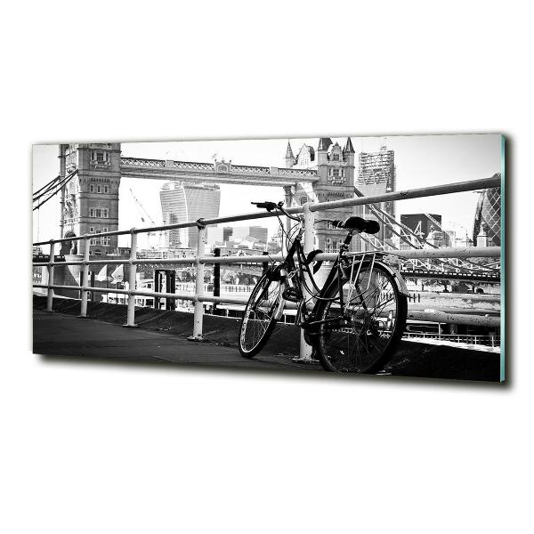 Foto en cristal de alta calidad con impresión uv horizontal Ciclismo en Londres
