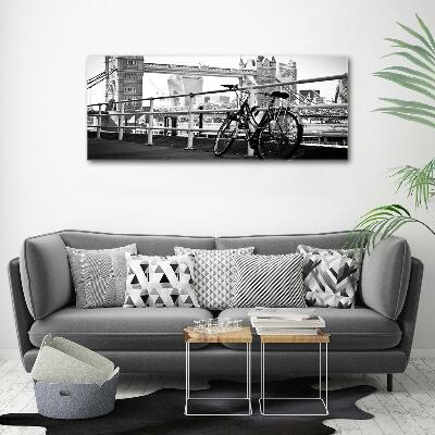 Foto en cristal de alta calidad con impresión uv horizontal Ciclismo en Londres