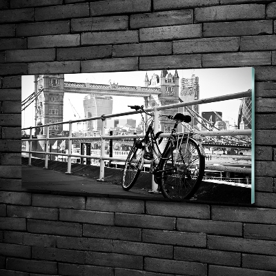Foto en cristal de alta calidad con impresión uv horizontal Ciclismo en Londres