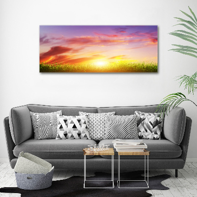 Foto en cristal de alta calidad con impresión uv horizontal Atardecer