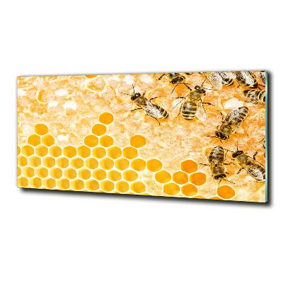 Cuadro de cristal templado moderno horizontal Abejas obreras