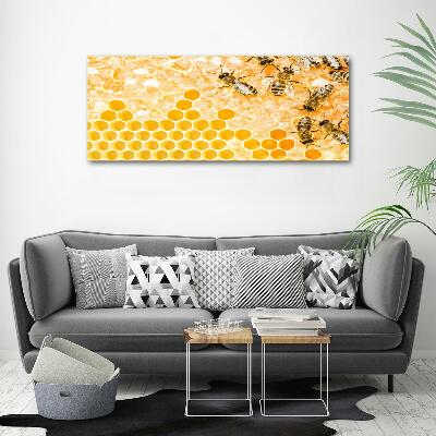 Cuadro de cristal templado moderno horizontal Abejas obreras