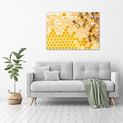 Cuadro de cristal templado moderno horizontal Abejas obreras