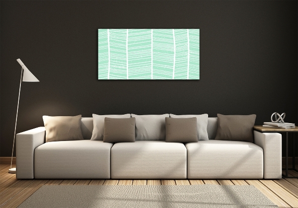 Cuadro de cristal templado moderno horizontal Patrón de espiga