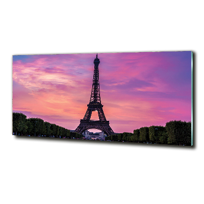 Cuadro de cristal templado moderno horizontal Torre Eiffel de París