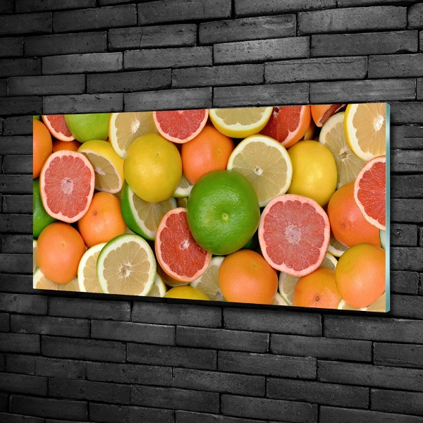 Foto en cristal de alta calidad con impresión uv horizontal Frutas cítricas