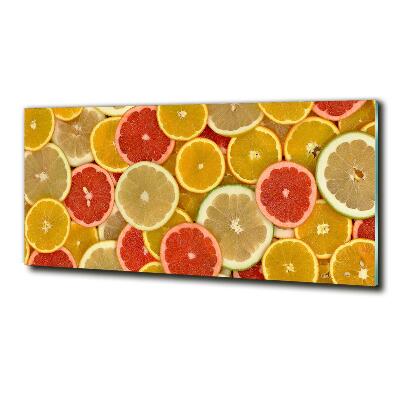 Cuadro de cristal templado moderno horizontal Frutas cítricas