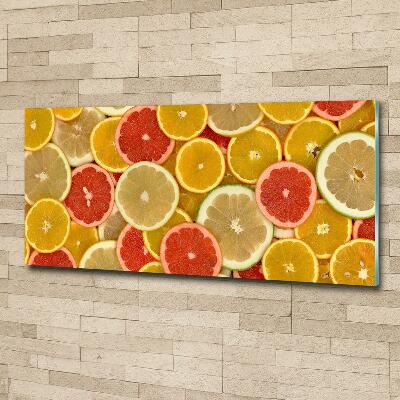 Cuadro de cristal templado moderno horizontal Frutas cítricas
