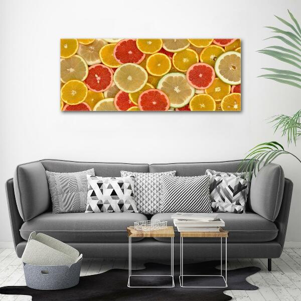 Cuadro de cristal templado moderno horizontal Frutas cítricas