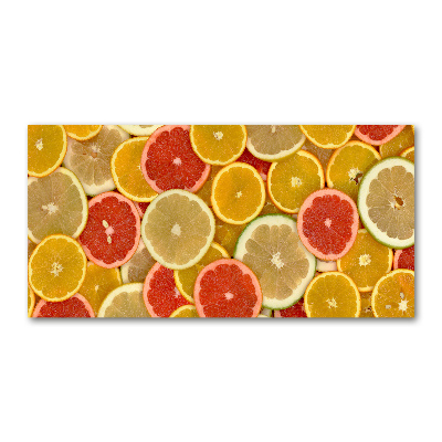Cuadro de cristal templado moderno horizontal Frutas cítricas