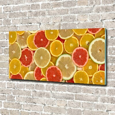 Cuadro de cristal templado moderno horizontal Frutas cítricas