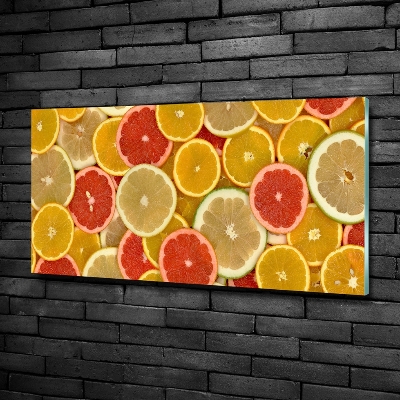 Cuadro de cristal templado moderno horizontal Frutas cítricas