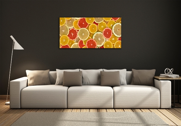 Cuadro de cristal templado moderno horizontal Frutas cítricas