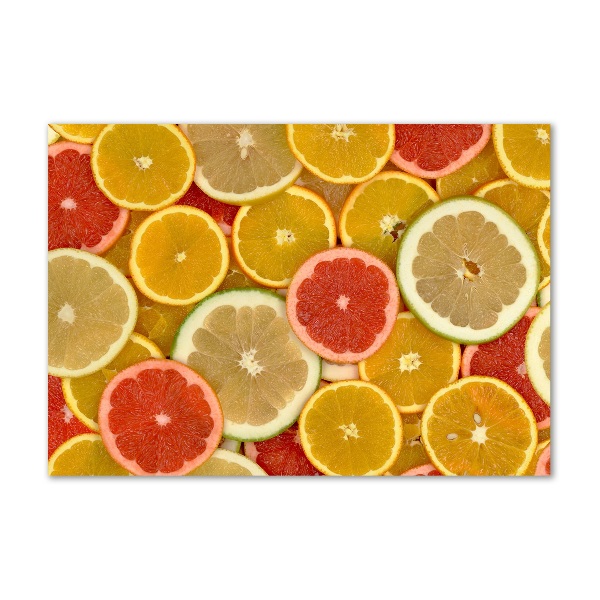 Cuadro de cristal templado moderno horizontal Frutas cítricas