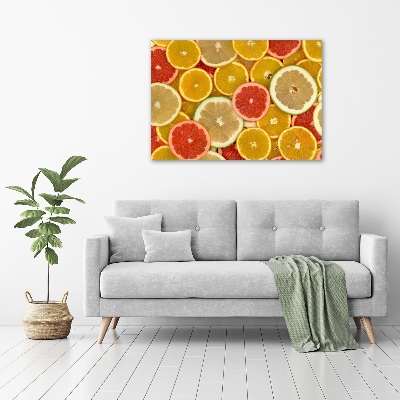 Cuadro de cristal templado moderno horizontal Frutas cítricas