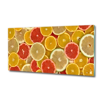 Cuadro de cristal templado moderno horizontal Frutas cítricas