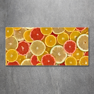 Cuadro de cristal templado moderno horizontal Frutas cítricas