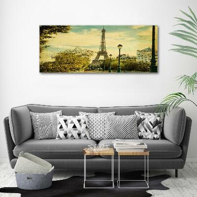 Foto en cristal de alta calidad con impresión uv horizontal Torre Eiffel de París