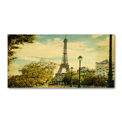 Foto en cristal de alta calidad con impresión uv horizontal Torre Eiffel de París