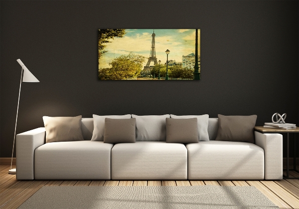 Foto en cristal de alta calidad con impresión uv horizontal Torre Eiffel de París