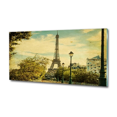 Foto en cristal de alta calidad con impresión uv horizontal Torre Eiffel de París