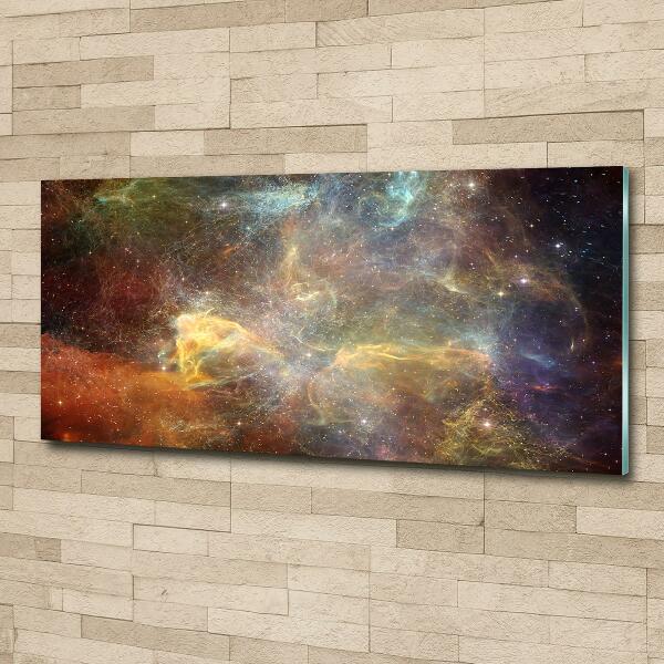Cuadro de cristal templado moderno horizontal Cosmos